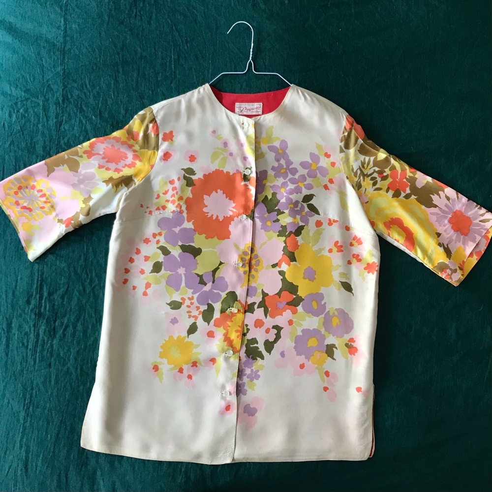 Vintage Alfred Paquette kimono style robe jacket